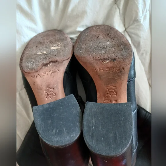 Black Leather Ankle Boots - Picture 7 of 15